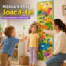 Panou de Măsurare cu Dinozauri și Mingi Velcro