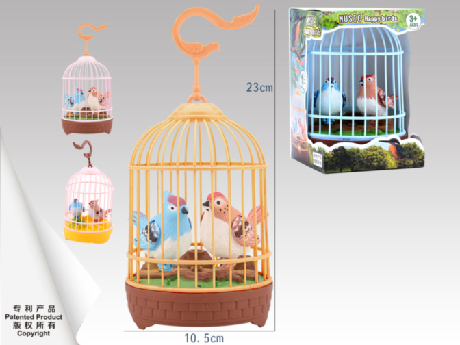 Păsărele Cântătoare Interactive în Colivie cu Control Vocal