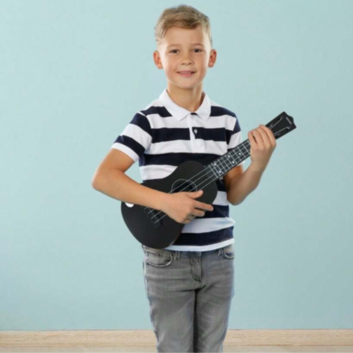 Chitară de Jucărie pentru Copii – 57 cm, cu Pană și Corzi Realiste (culoare aleatorie)