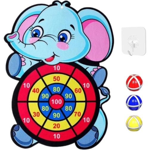 Joc cu Țintă Elefant și 3 Bile Lipicioase