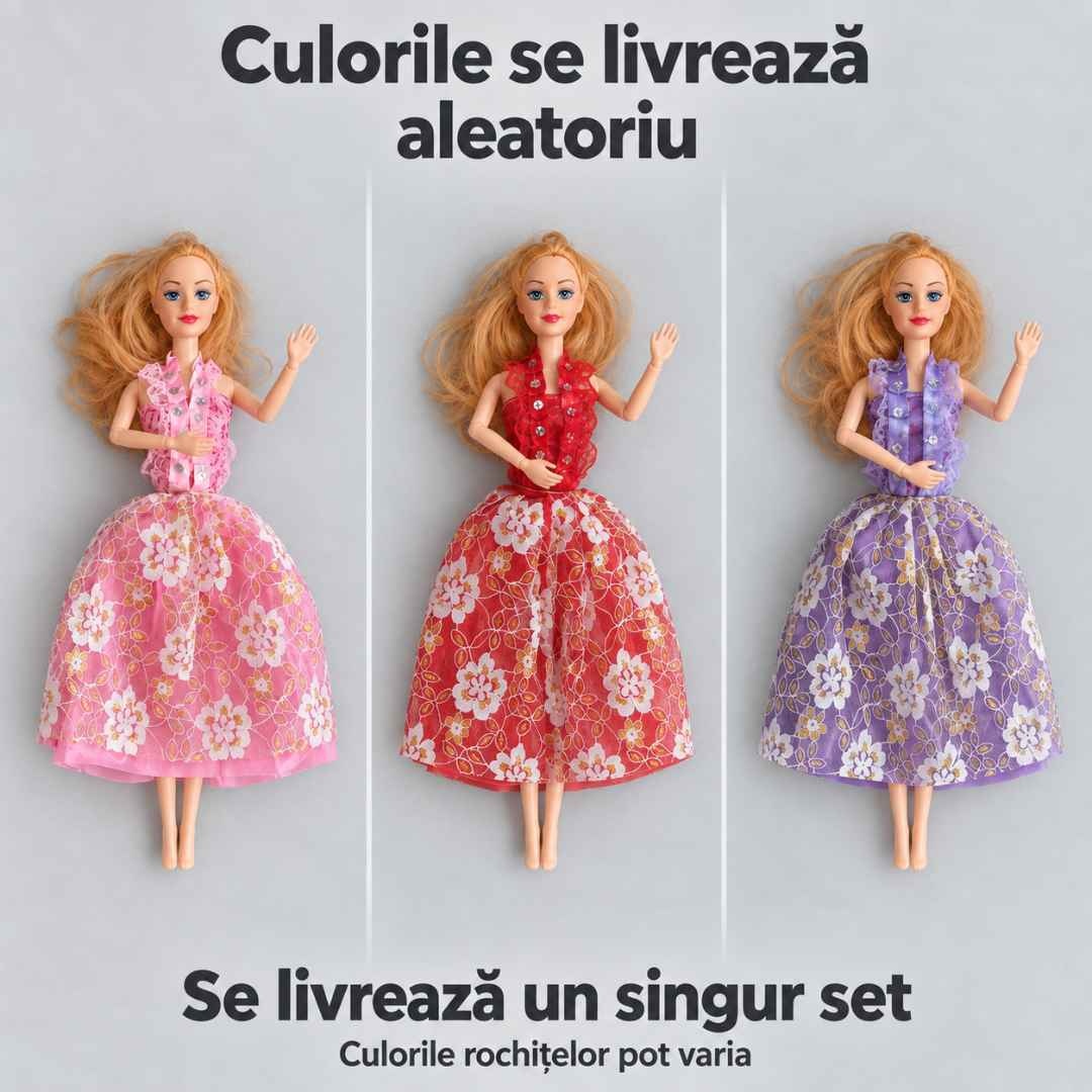 Exemple de culori ale păpușii: se livrează un singur set, în culori aleatorii