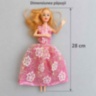 Păpușă fashion de 28 cm cu 14 rochițe