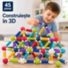 Set magnetic de construcție flexibil cu 45 de piese