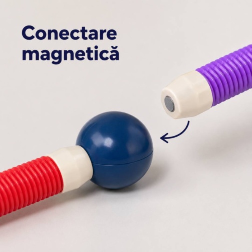 Set magnetic de construcție flexibil cu 45 de piese