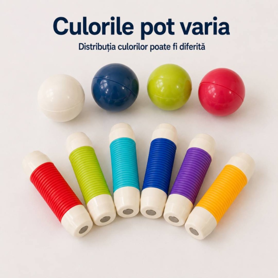Culorile setului magnetic de construcție pot varia în funcție de pachet