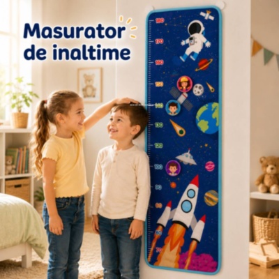 Panou Montessori de Măsurat Înălțimea cu Mingi Velcro | image