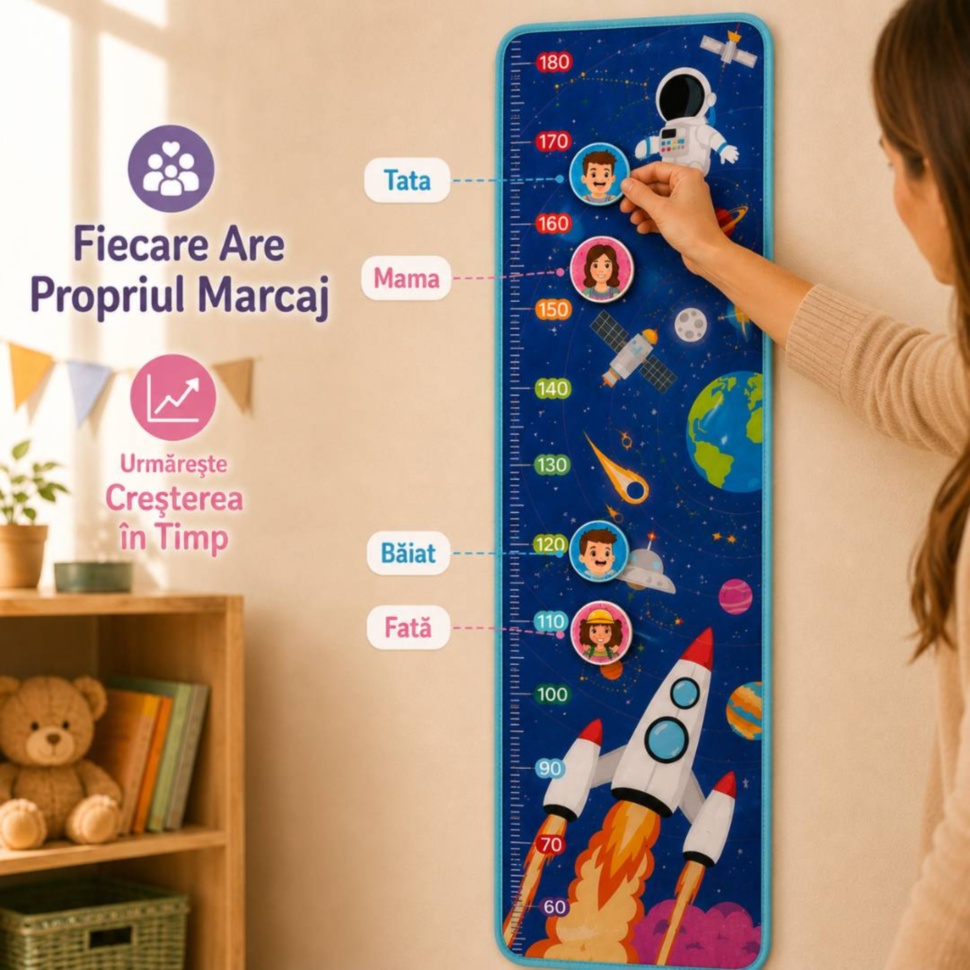 Fiecare membru al familiei are propriul marcaj pe panoul de măsurat