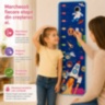 Panou Montessori de Măsurat Înălțimea cu Mingi Velcro