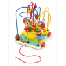Labirint Montessori din Lemn cu Mărgele Colorate - Fluture