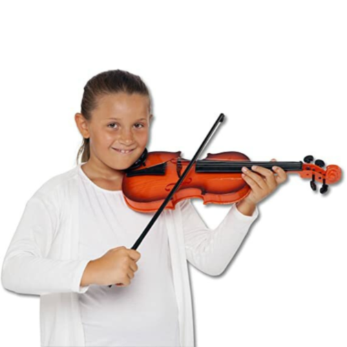 Vioară de Jucărie Realistă cu Arcuș – Pentru Micii Muzicieni (culoare aleatorie)