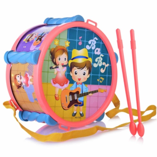 Tobă pentru Copii cu Bețe și Curea (culoare aleatorie)