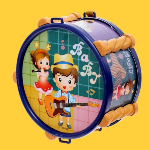 Tobă pentru Copii cu Bețe și Curea (culoare aleatorie)