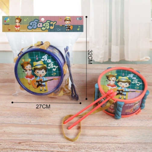 Tobă pentru Copii cu Bețe și Curea (culoare aleatorie)