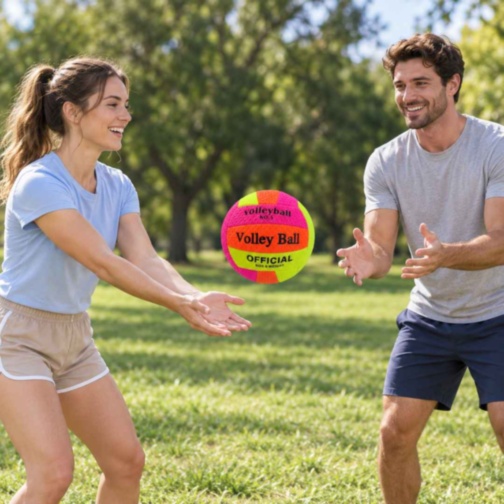 Minge de volei soft touch nr. 5 colorată