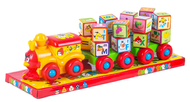 Trenuleț de Tras cu Cubulețe, 34cm   