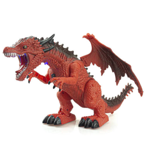 Dragon interactiv cu telecomandă și funcții de fum și sunet
