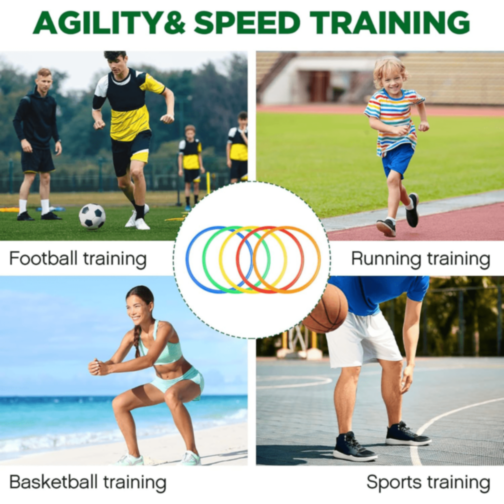 Set Inele Sportive Colorate pentru Joc și Agilitate