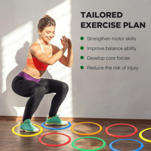 Set Inele Sportive Colorate pentru Joc și Agilitate
