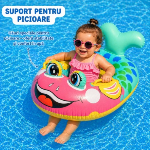 Colac Gonflabil pentru Copii cu Suport pentru Picioare