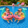 Colac Gonflabil pentru Copii cu Suport pentru Picioare