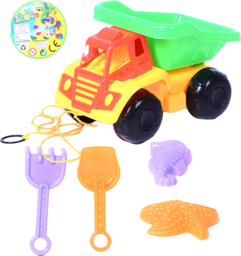 Camion cu 4 Accesorii de Nisip, 21cm