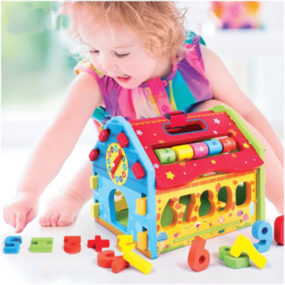 Căsuță Educativă Montessori din Lemn 6 în 1 | image