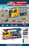 Camion Multifuncțional cu Container de Depozitare, 6 Mașinuțe, Sunete și Lumini