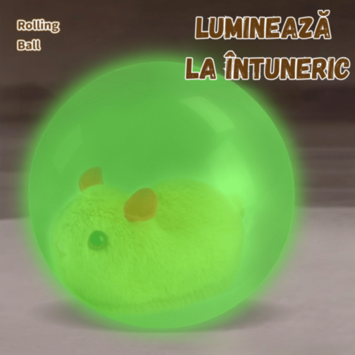 Iepuraș Interactiv în Bilă Luminoasă care Se Mișcă (culoare aleatorie)