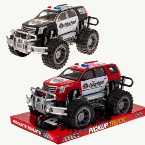 Mașină de Poliție Off-Road Pickup cu Roți Mari (culoare aleatorie)