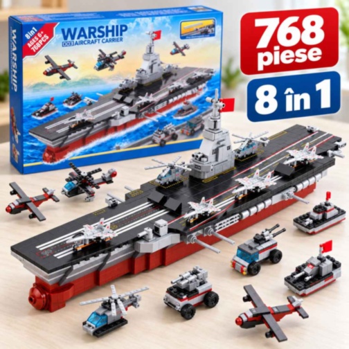 Set de construcție portavion militar 8 în 1
