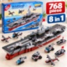 Set de construcție portavion militar 8 în 1