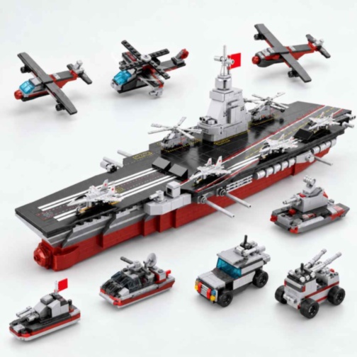 Set de construcție portavion militar 8 în 1