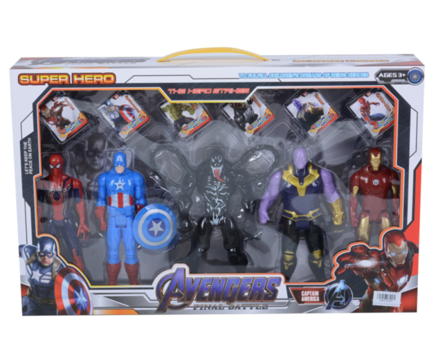 Set 5 Figurine Super Eroi cu Lumini