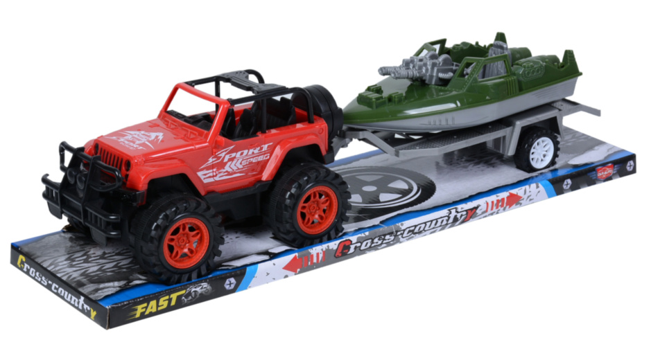 Mașina Off-Road cu Platformă de Tractare și Vapor de Luptă, 50cm  
