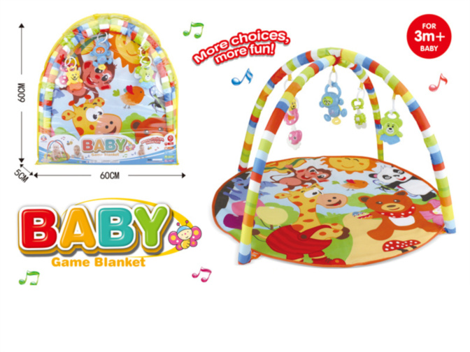 Covoraș de Joacă 0-5luni, cu 2 Arcade cu Zornăitoare