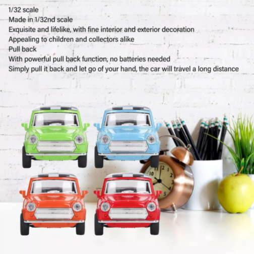 1buc. Mașinuță Mini-Cooper Clasică cu Funcție de Împingere, Model 1/32