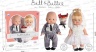 Set Bill și Billie, Mire și Mireasă cu Buchet de Flori