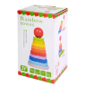 Stivuitor Montessori din Lemn cu Inele Colorate