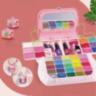 Set Machiaj Copii în Gentuță Roz cu Oglindă 