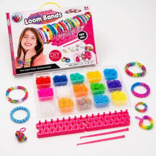 Set Loom Bands DIY pentru Brățări Colorate