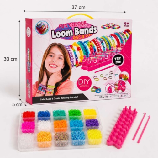 Set Loom Bands DIY pentru Brățări Colorate