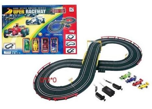 Pista Formula 1 cu 2 Bolizi, 2 Telecomenzi, și 2 Caroserii de Schimb  