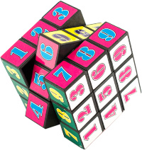Cub Rubik cu Litere și Cifre 3X3, 6,5cm