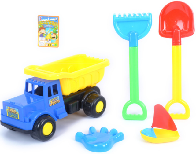 Camion cu 4 Accesorii de Nisip, 39cm 