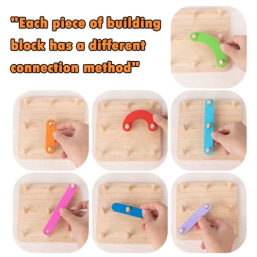 Puzzle Montessori din Lemn – Creează Litere, Cifre și Forme cu Imaginație