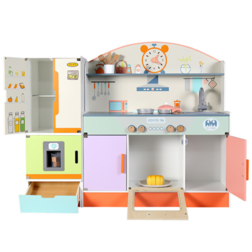 Bucătărie de Jucărie XXL cu Frigider și Accesorii – Set Complet pentru Micii Bucătari