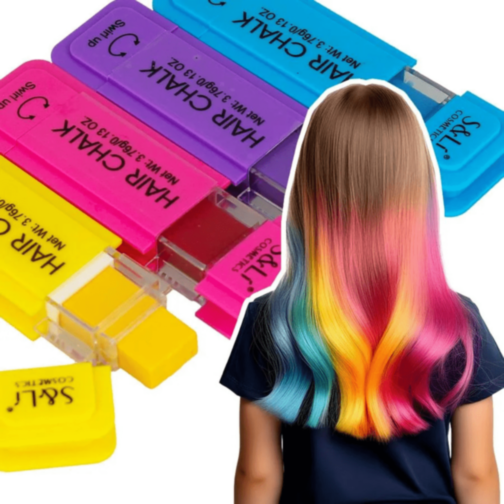 Creioane Colorate pentru Păr Copii – Set 4 Bucăți
