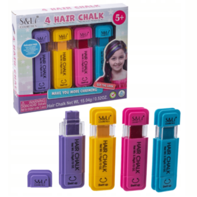 Creioane Colorate pentru Păr Copii – Set 4 Bucăți | image