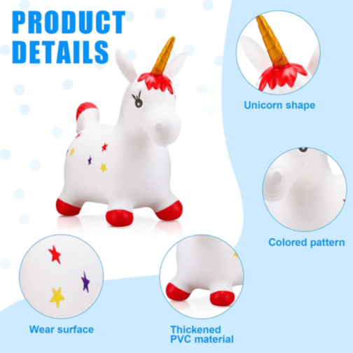 Unicorn Gonflabil cu Lumină și Sunet pentru Copii (culoare aleatorie) Unicorn Gonflabil cu Lumină și Sunet pentru Copii (culoare aleatorie)