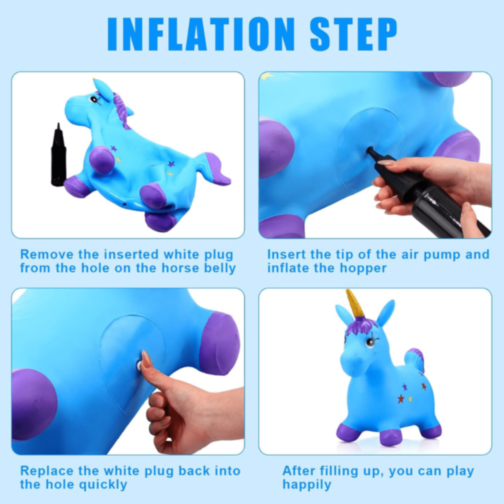 Unicorn Gonflabil cu Lumină și Sunet pentru Copii (culoare aleatorie) Unicorn Gonflabil cu Lumină și Sunet pentru Copii (culoare aleatorie)